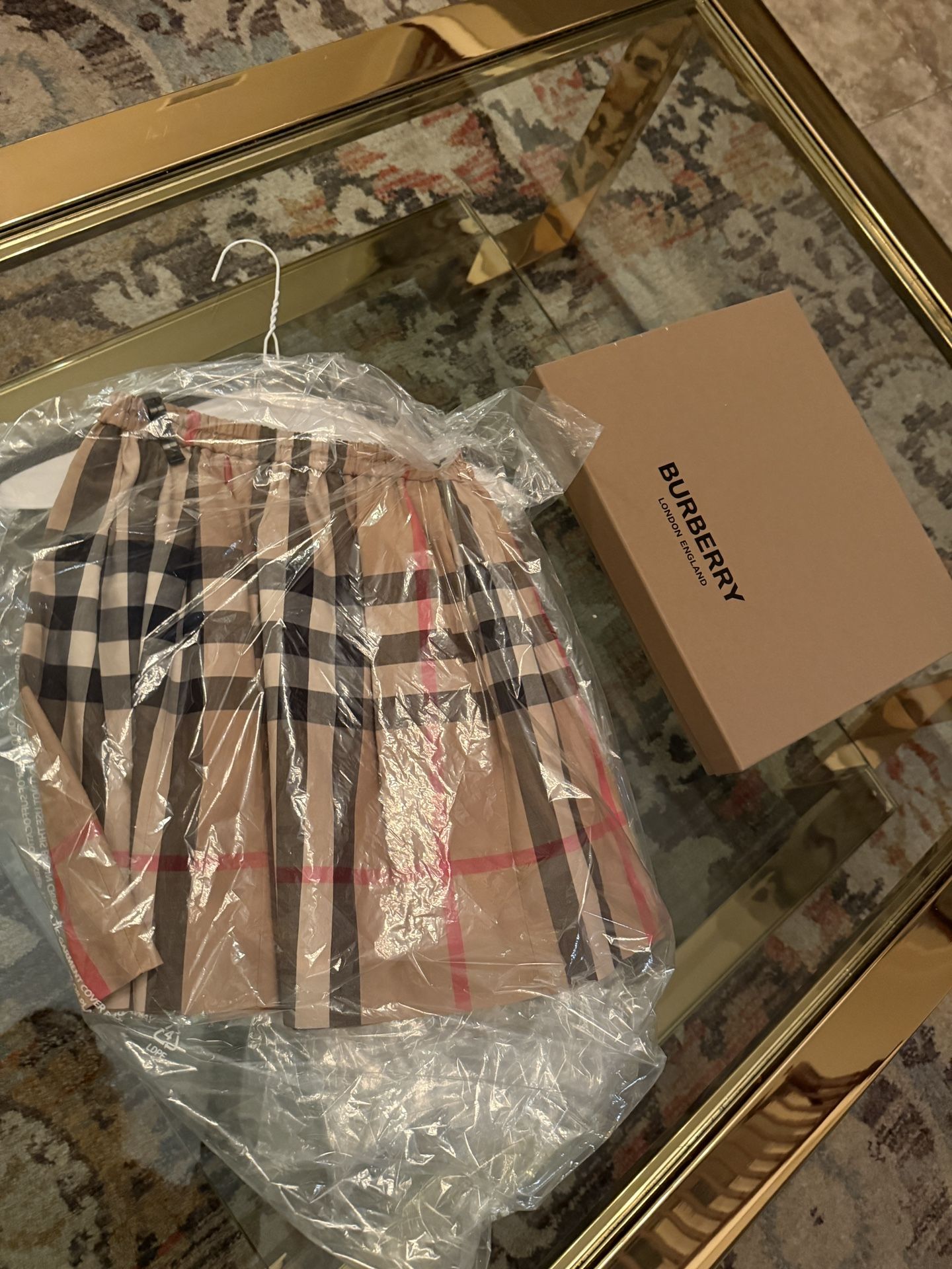 Girl, Burberry Skirt