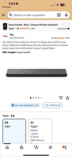 TCL S45H Sound Bar
