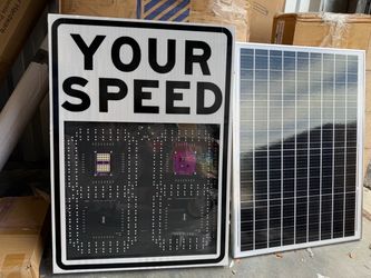 Road Warning LED Solar radar Speed Limit Sign Led Display Portable radar Traffic Signs radar Speed Sign