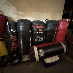 Boxing Bags and Ring 