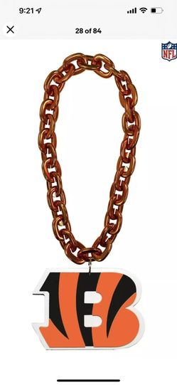 Cincinnati Bengals novelty foam helmet and 3-D form swag chain combo
