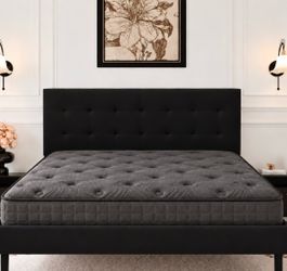 King Bed- Duchess King Mattress & Black Upholstered Bed Frame – Complete Set