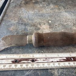 Vintage Red Devil Carpet Linoleum Knife Tool No. 4608 Wood Handle