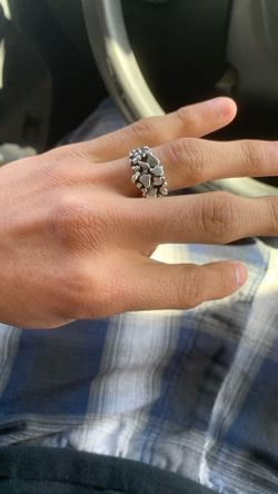 Silver bracelet and ring