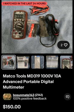 Matco Tools MD319 Digital Multimeter