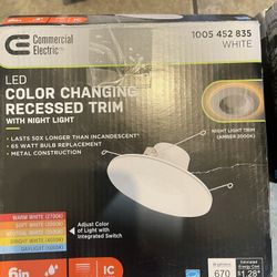 Commercial Electric 6-inch LED Color Changing Recessed Trim