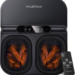MOUNTRAX Foot Massager Machine with Heat, Gifts for Women Men, Plantar Fasciitis and Relieve Pain, Deep Kneading Shiatsu Massager, Fits Feet Up to Men