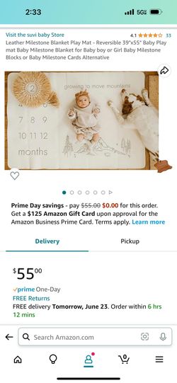 Leather Milestone Blanket Play Mat 