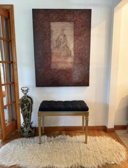 Black And Gold Piano Bench By Victoria K.