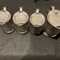 Oneida Stainless Steel Creamer Set of 4 | Model 2004 | Vintage Café Restaurant