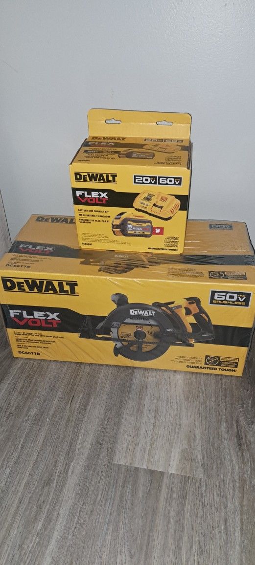 Dewalt Flex Volt Saw With 9 Ah Battery And Charger