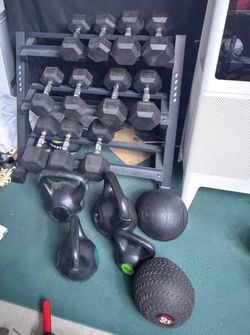 Weights, kettle bells, weight balls