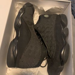 Size 12 BLACK CAT JORDAN 13 SHOES