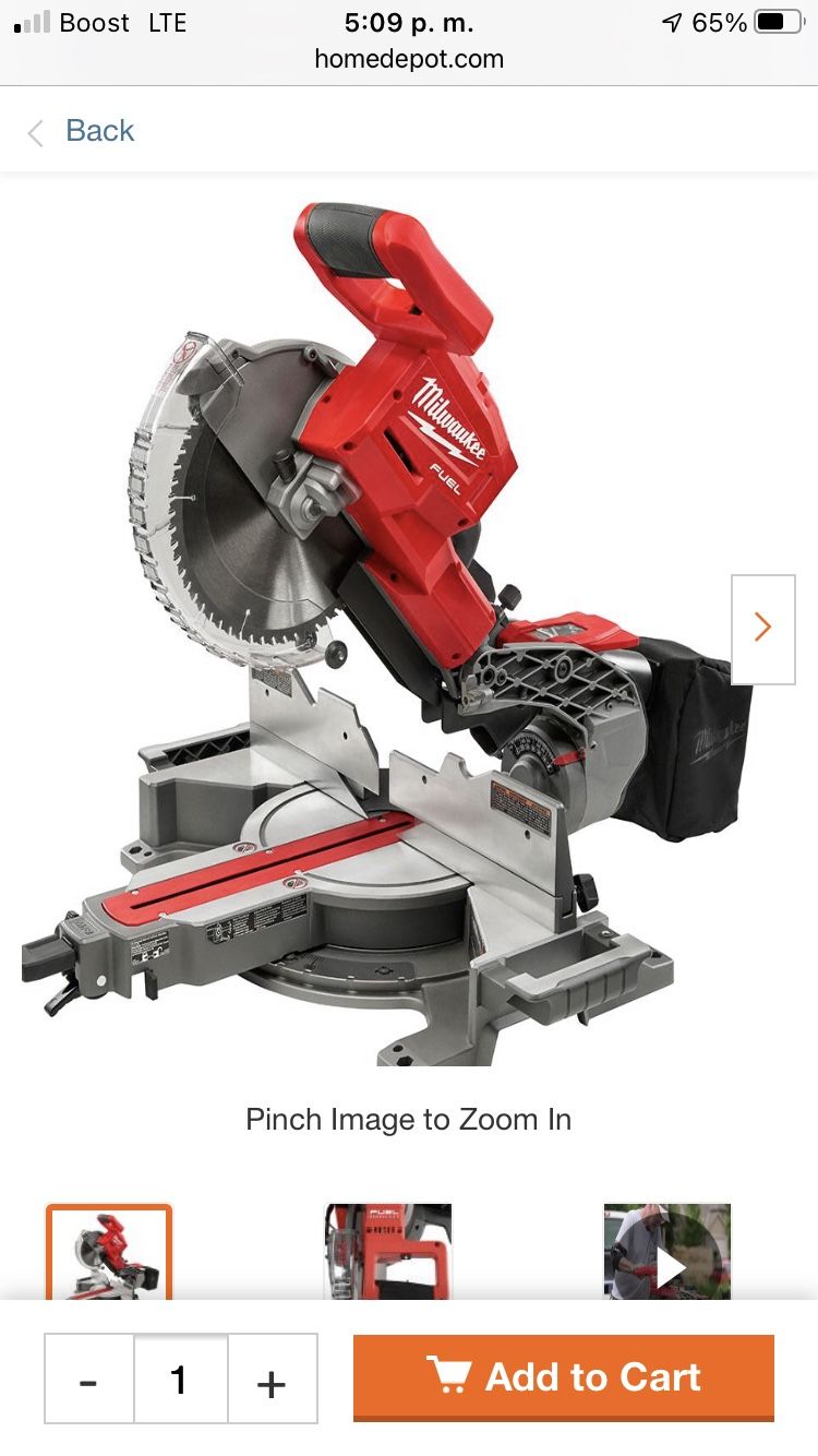 Milwaukee Fuel 10” Chop Saw M-18