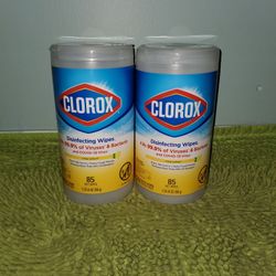 2 Clorox 85 Wipes Crisp Lemon