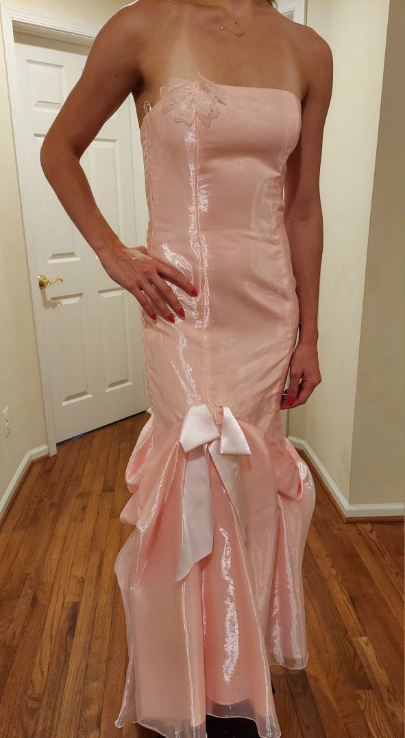 Satin Pink Prom Dress