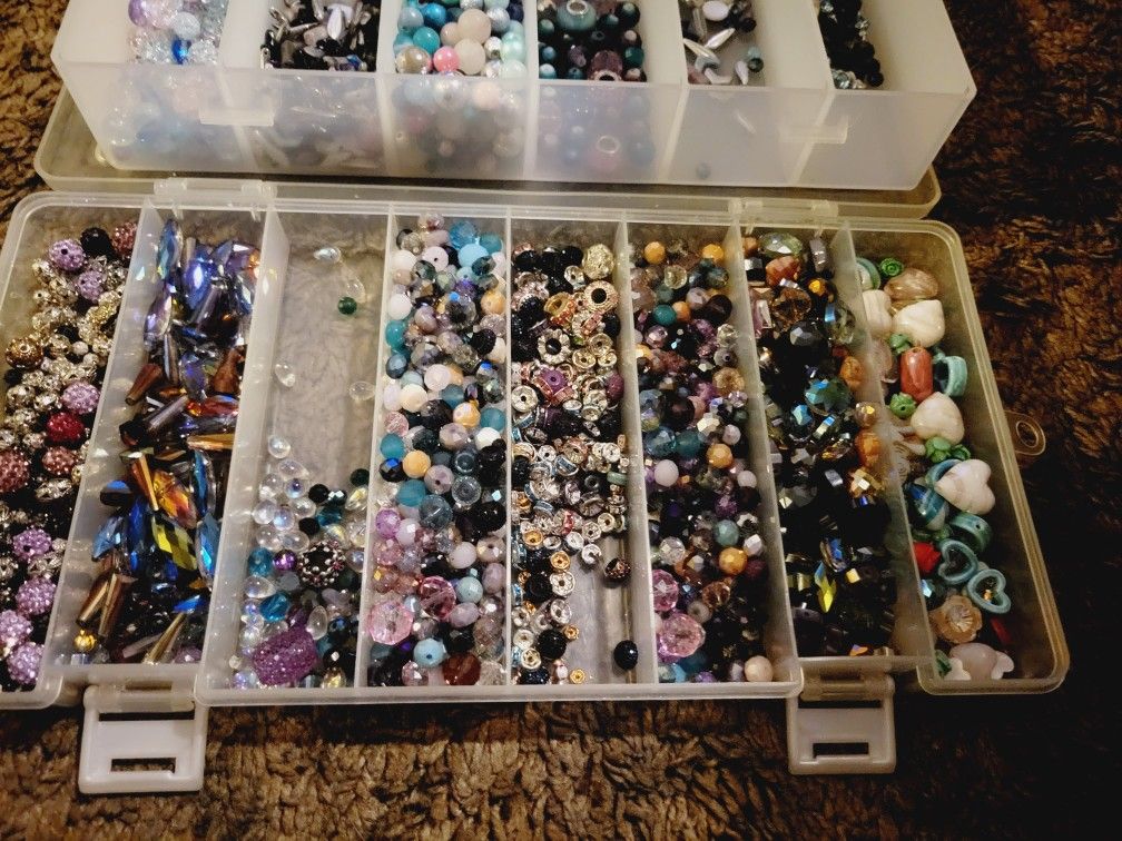 swarovski beads! tons of glass beads and more!!