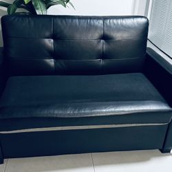 Black Love Seat Twin Sofa Bed