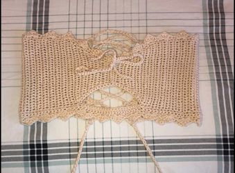 Cora Crotchet Crop Top In Natural by the way