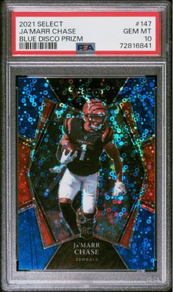 2021 Panini Select Ja'Marr Chase #147 /25 PSA 10