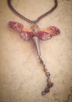 Hand Crafted Dragonfly Necklace