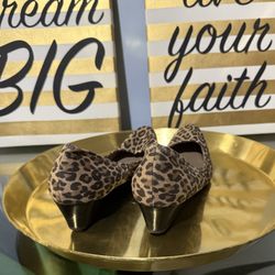 Susina Brand Leopard Print Wedge Bootie - Shoes - Size 8.5