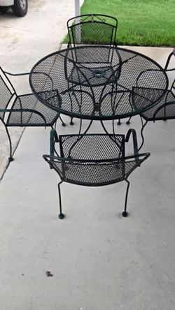 Wrought iron patio set