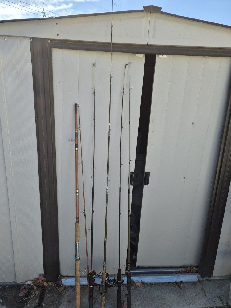 Fishing Poles Cañas de Pescar 5 Por 20