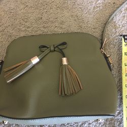 Green Leather Type Handbag