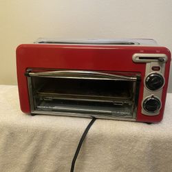 Hamilton Beach Toaster Oven – Red Stainless Steel – Bake, Broil & Toast – Works Great