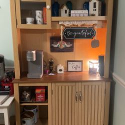 Wooden Hutch With Shelves