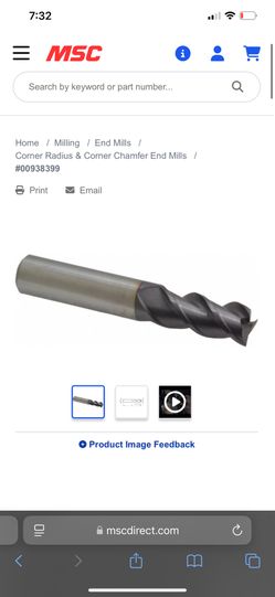 Guhring Corner Radius & Corner Chamfer End Mills; Mill Diameter (Inch): 1/2; Mill Diameter (Decimal Inch): 0.5000; Number Of Flutes: 3; Length of Cut 