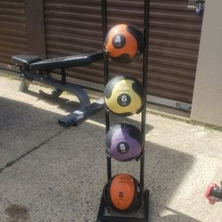 Medicine Ball And Rack 