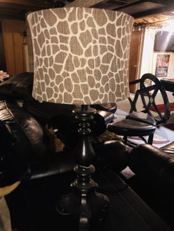 Brown beauty lamp with tiger print