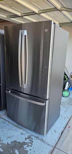 GE French Door Refrigerator Black Stainless
