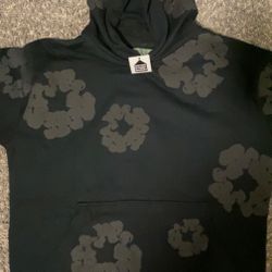 All Black Denim Tear Hoodie 