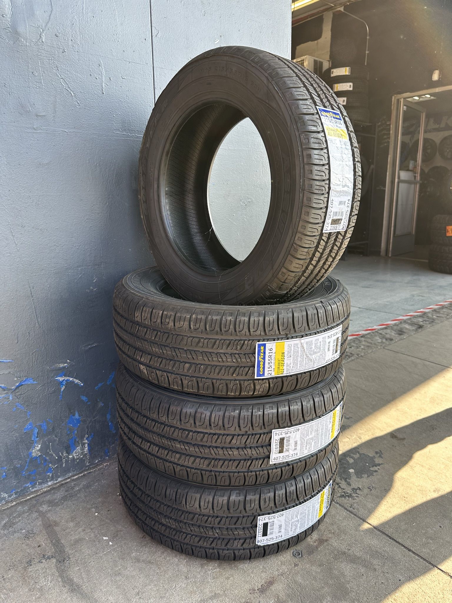 Goodyear Assurance All-Season 215/55R16 93H Passenger Tire  215/55/16 New Set Of Goodyear Tires Installed 