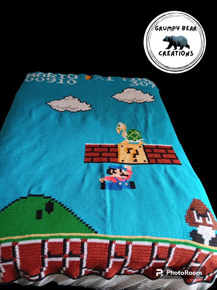 Crochet Mario Blanket