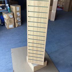 12" x 12" x 54" Revolving Slatwall Floor Display Rotating 4 Sided 