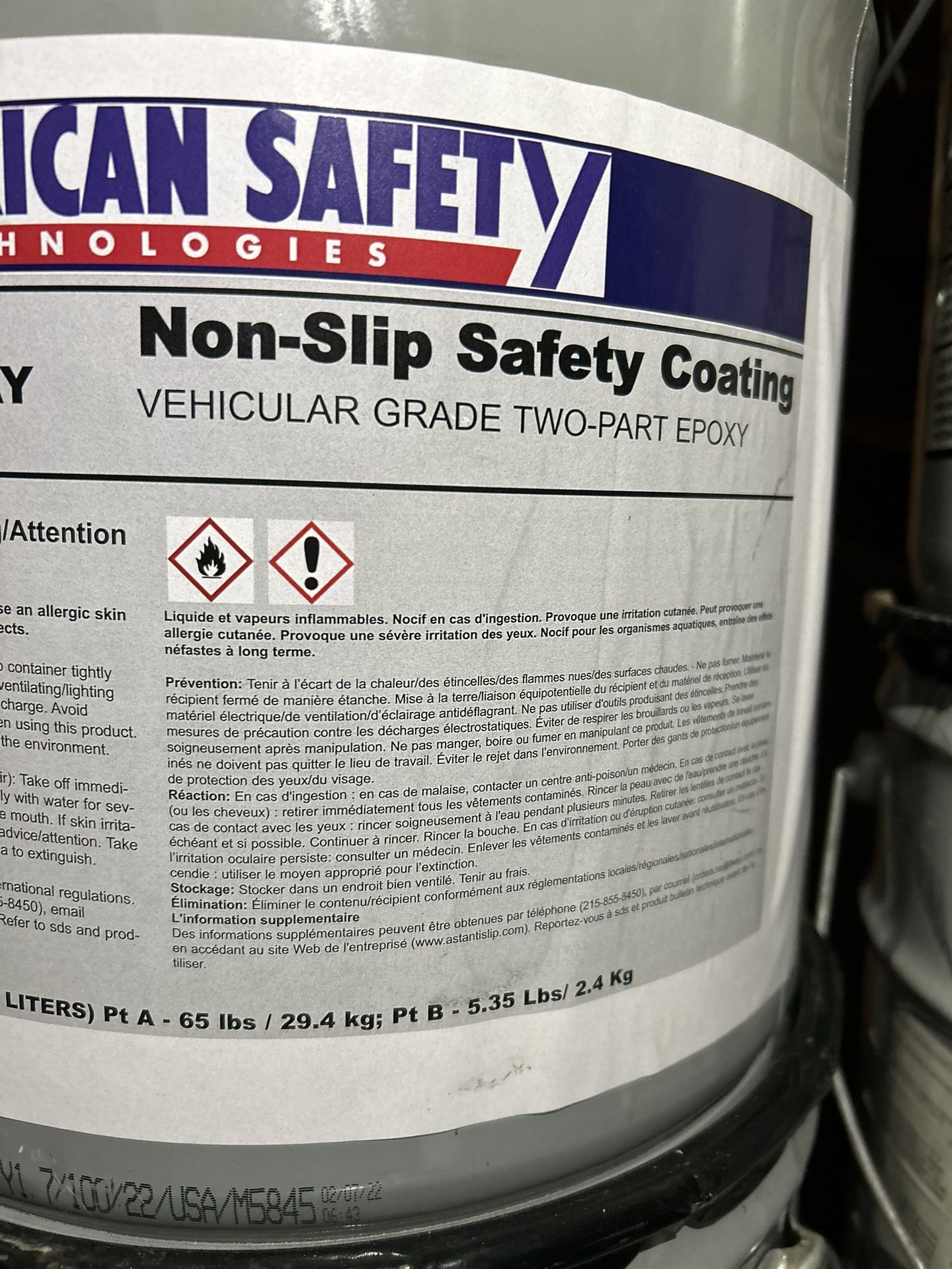 Non Slip Safety Coating Epoxy Kits 5 Gal