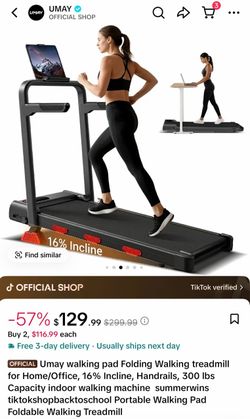 Umay Folding Walking Treadmill with Incline
