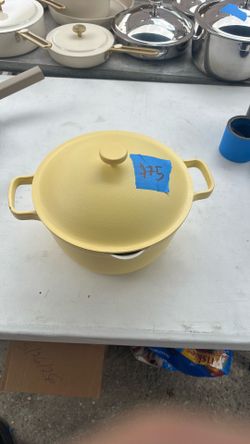 Pans and pots  Comes with 10.5  inch pot non stick  Brand: our place  Lightly used  Pick up in sun valley  Cash only