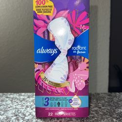 Always Radiant Pads Size 3- 22ct