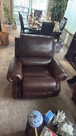 Leather chair single couch automatic recliner (no plug)