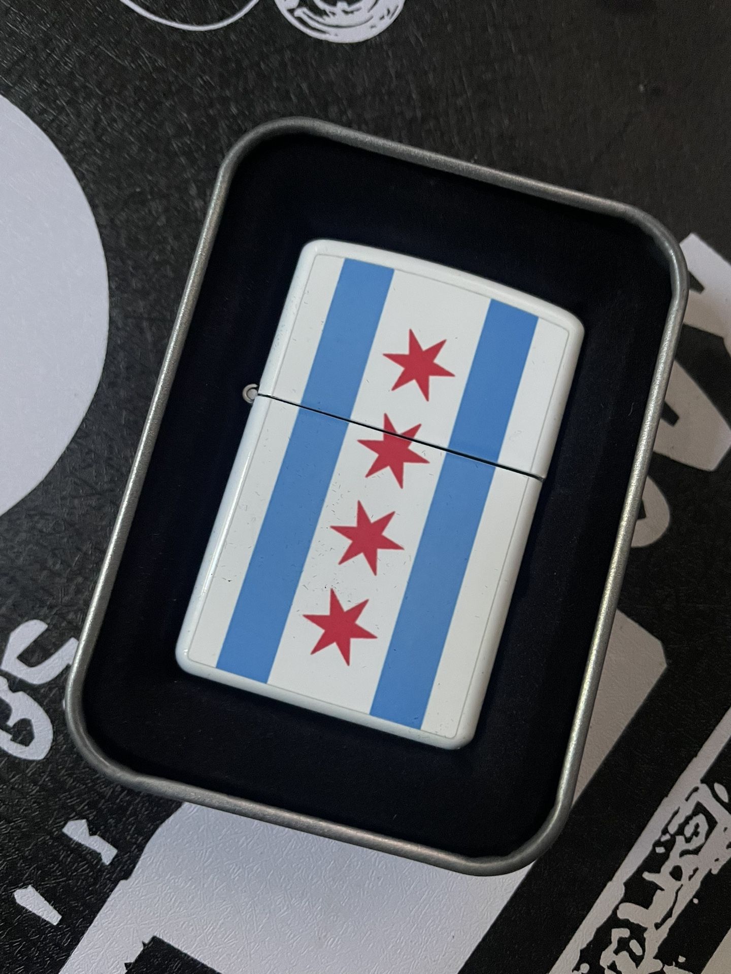 Chicago Flag Zippo Lighter Bulls Sox Bears Jersey Jordan Cubs