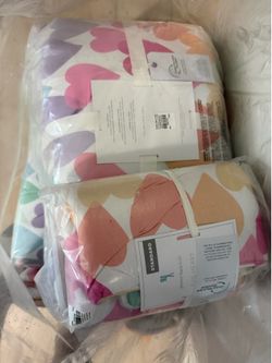 Pottery Barn Kids Evie Heart Dream Puff Comforter & Sham