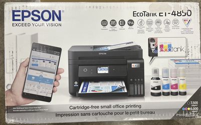 LIKE NEW Epson EcoTank ET-4850 wireless color inkjet printer