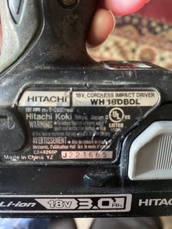 Hitachi Impact Drill Driver With Battery 