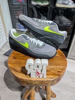 New 
Size 14 Men's 
Nike Air Max 90 Neon Grey Sports 
IQ0289-010