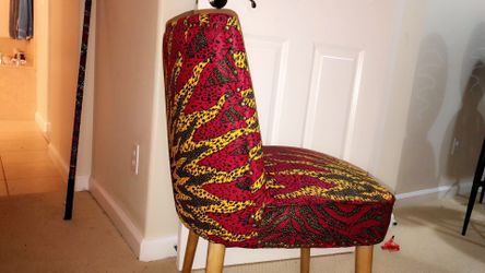 Upholstery chair done with African fabric